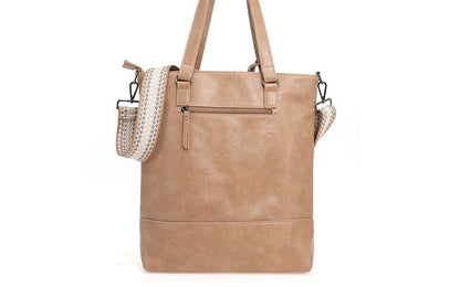 I'm dutch: handtas - schoudertas/shopper Le Mans - camel