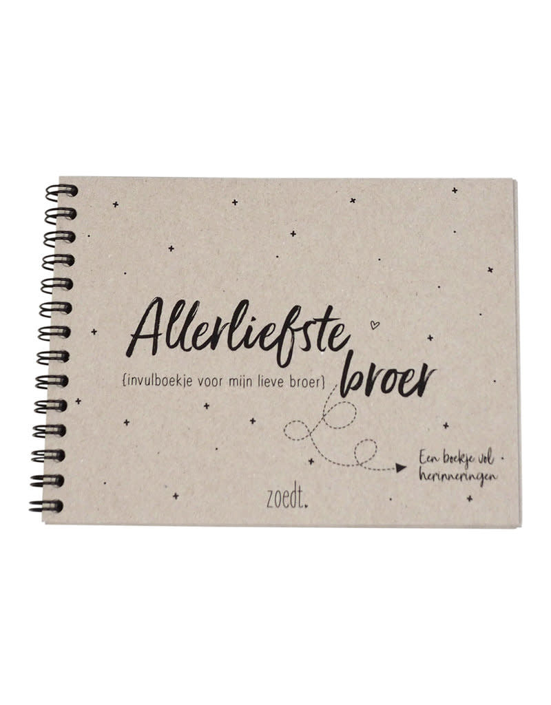 zoedt Invulboekje voor de allerliefste broer