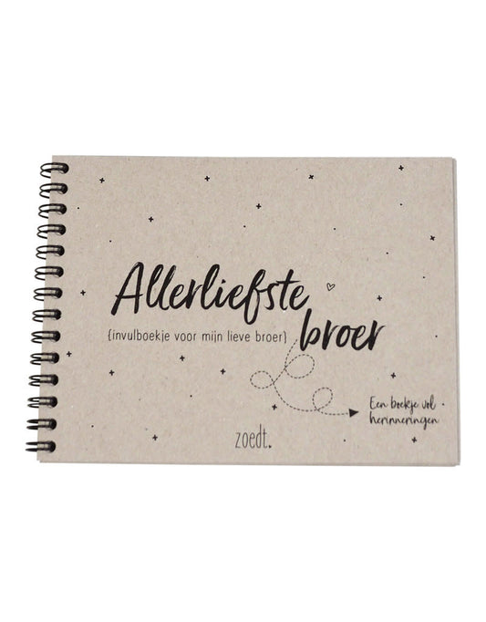 zoedt Invulboekje voor de allerliefste broer