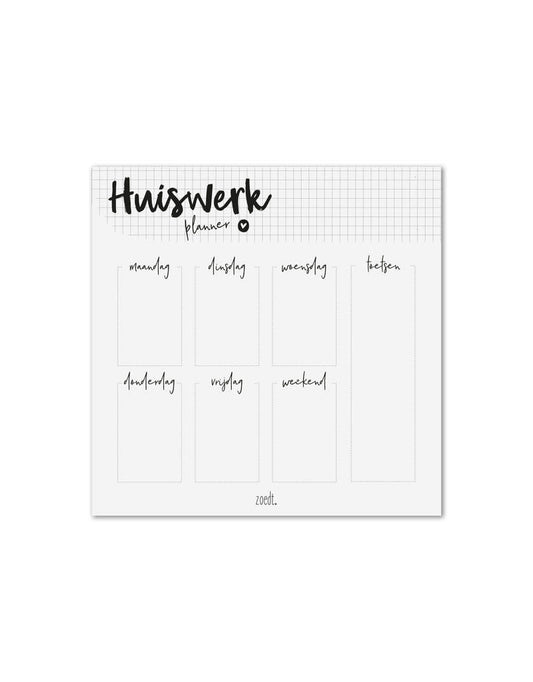 Zoedt notitieblok huiswerkplanner