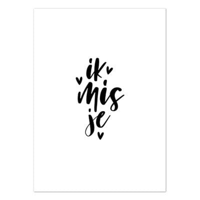Liefz: Kaart a6 - Ik  mis je