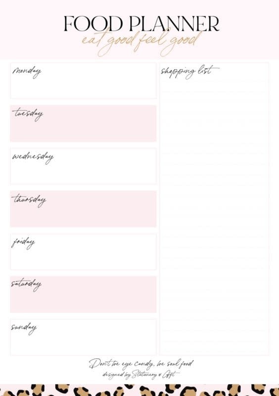 Stationery & gift Food Planner A5