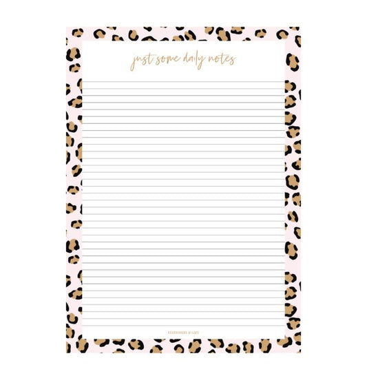 Stationery & gift Schrijfblok A4 Pink Leopard