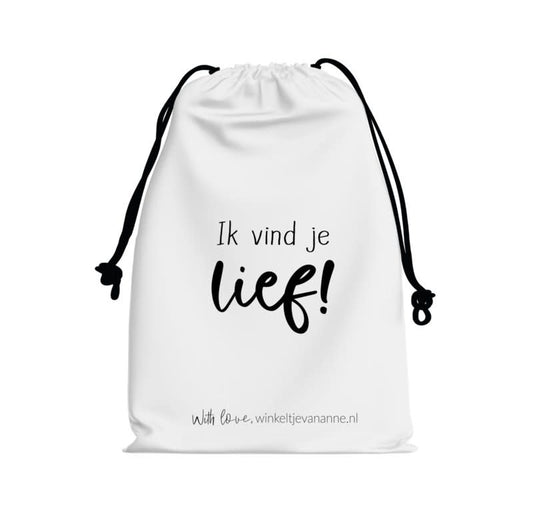 Winkeltje van anne Katoenen zakje | ik vind je lief