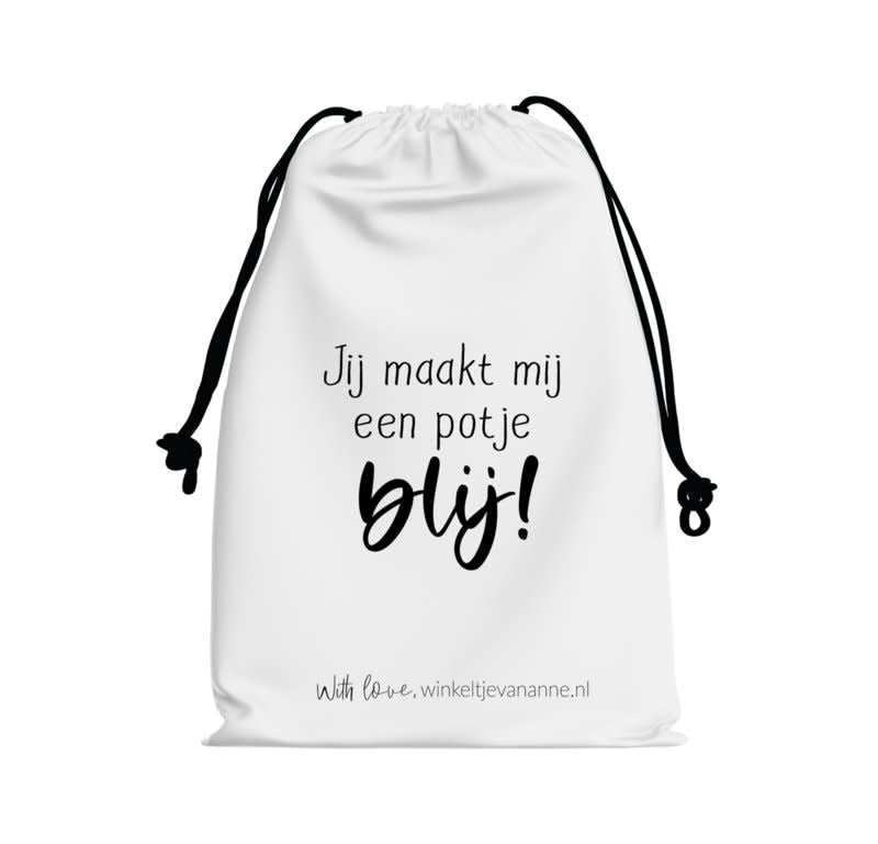 Winkeltje van anne Katoenen zakje | potje blij
