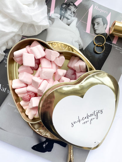 Stationery & gift Gouden hart | Suikerhartjes voor jou! | Wit