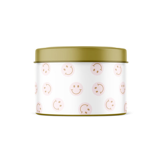 Stationery & gift: Geurkaars in blik | Smiley White
