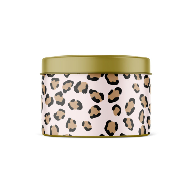 Stationery & gift: Geurkaars in blik | Pink Leopard