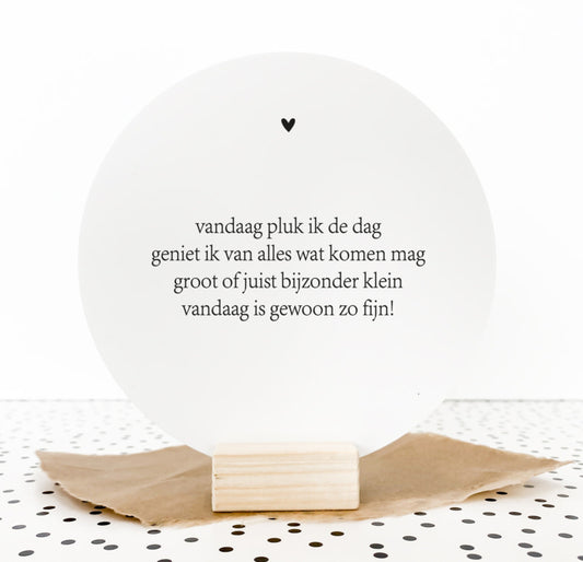 Winkeltje van anne: Roundie met houder - pluk de dag