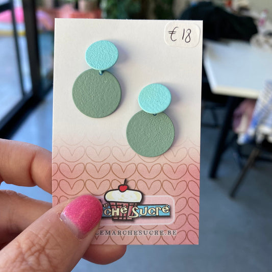 Le marché sucré: oorbellen - turquoise en zeeblauw