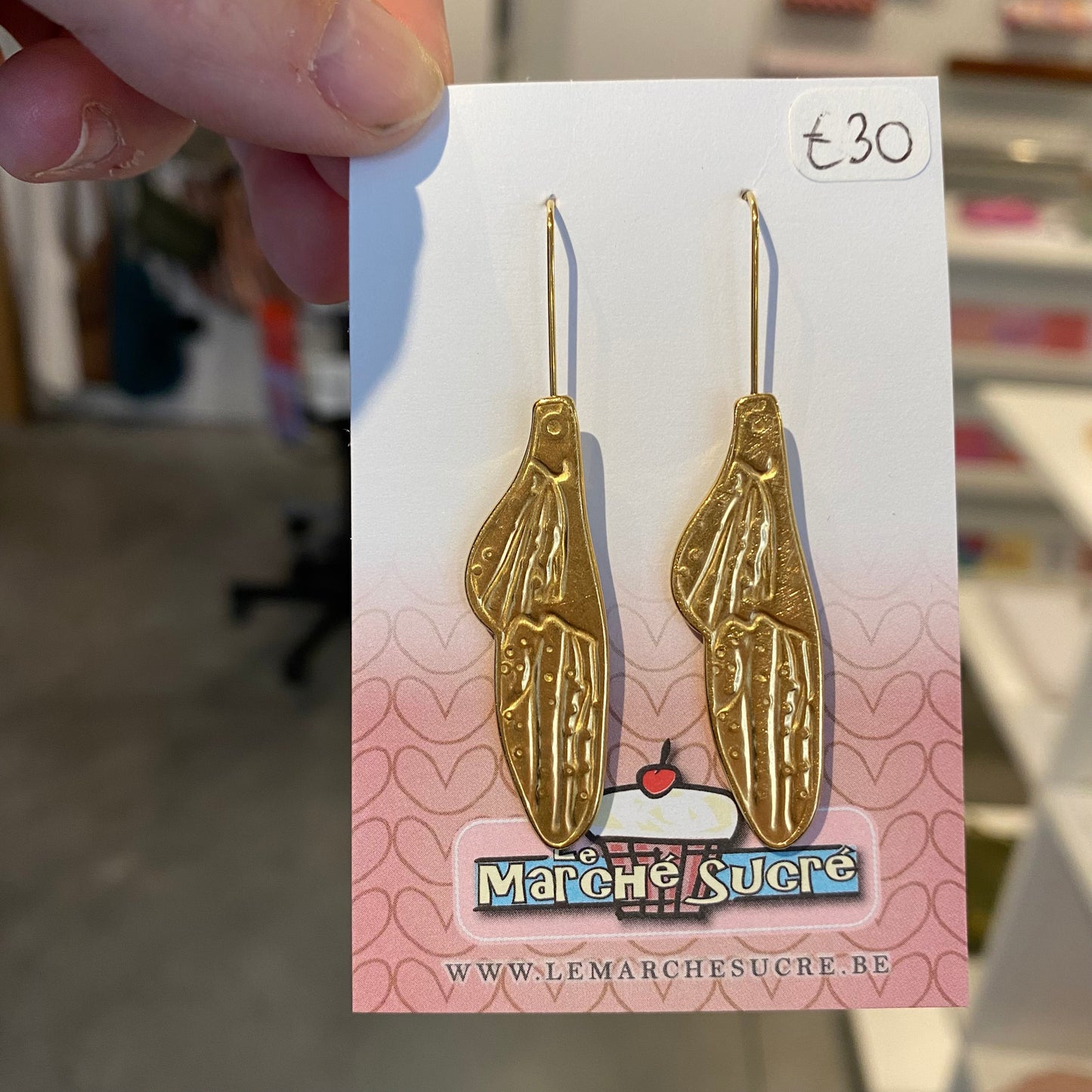 Le marché sucré: oorbellen stekers - goud