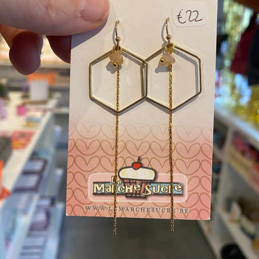 Le marché sucré: oorbellen hangers - goud