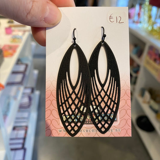 Le marché sucré: oorbellen hangers - zwart