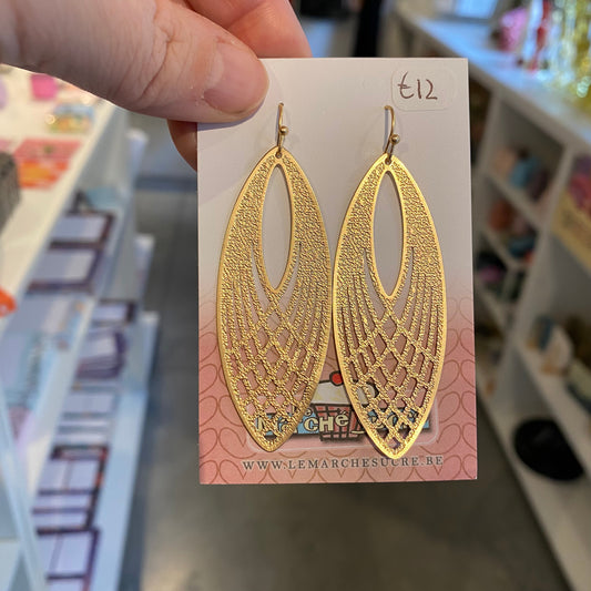 Le marché sucré: oorbellen hangers - goud
