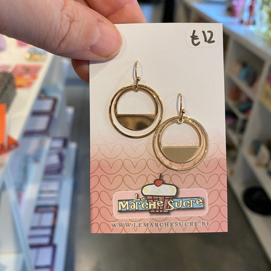 Le marché sucré: oorbellen hangers - goud