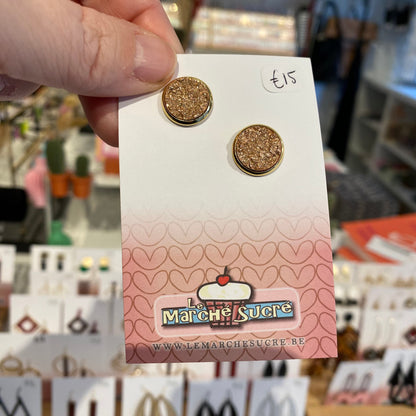 Le marché sucré: oorbellen stekers - goud