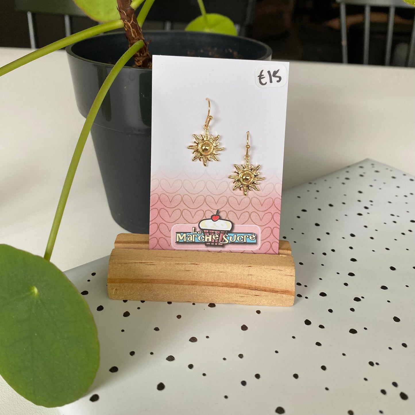 Le marché sucré: oorbellen - goud