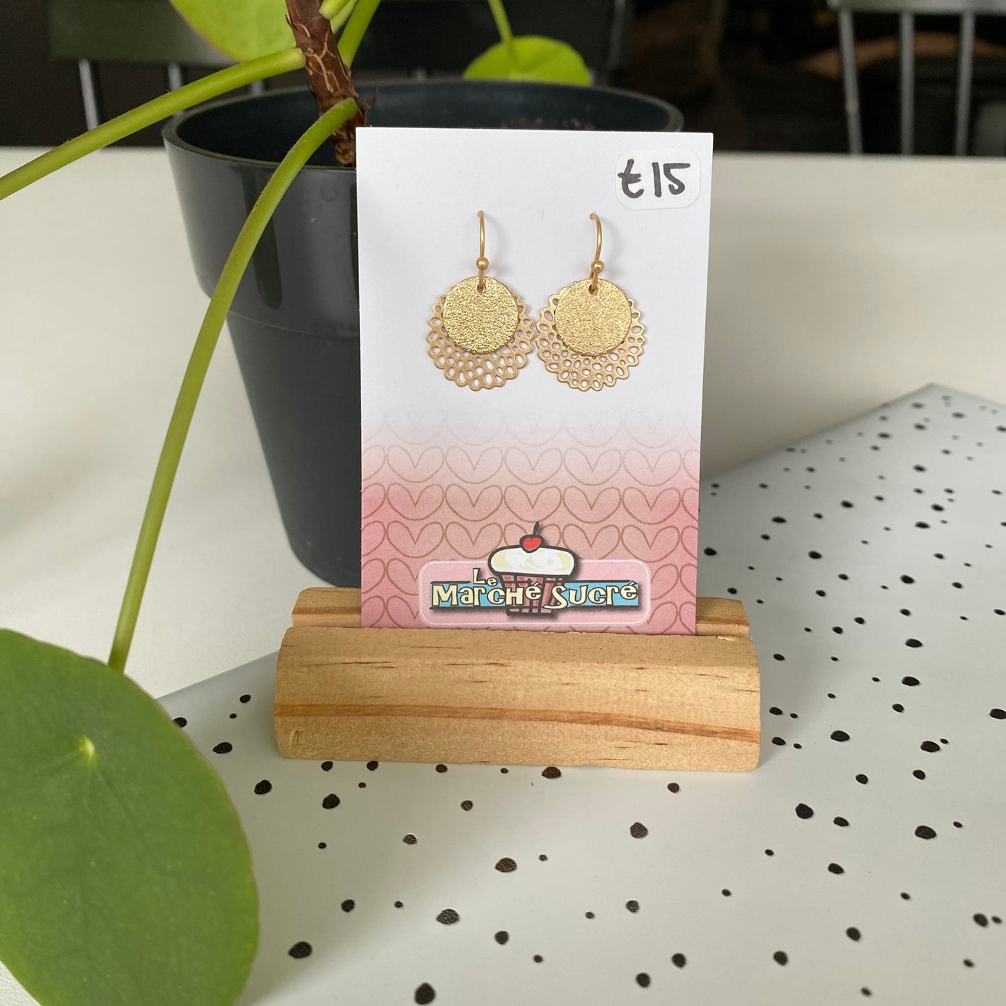 Le marché sucré: oorbellen - goud