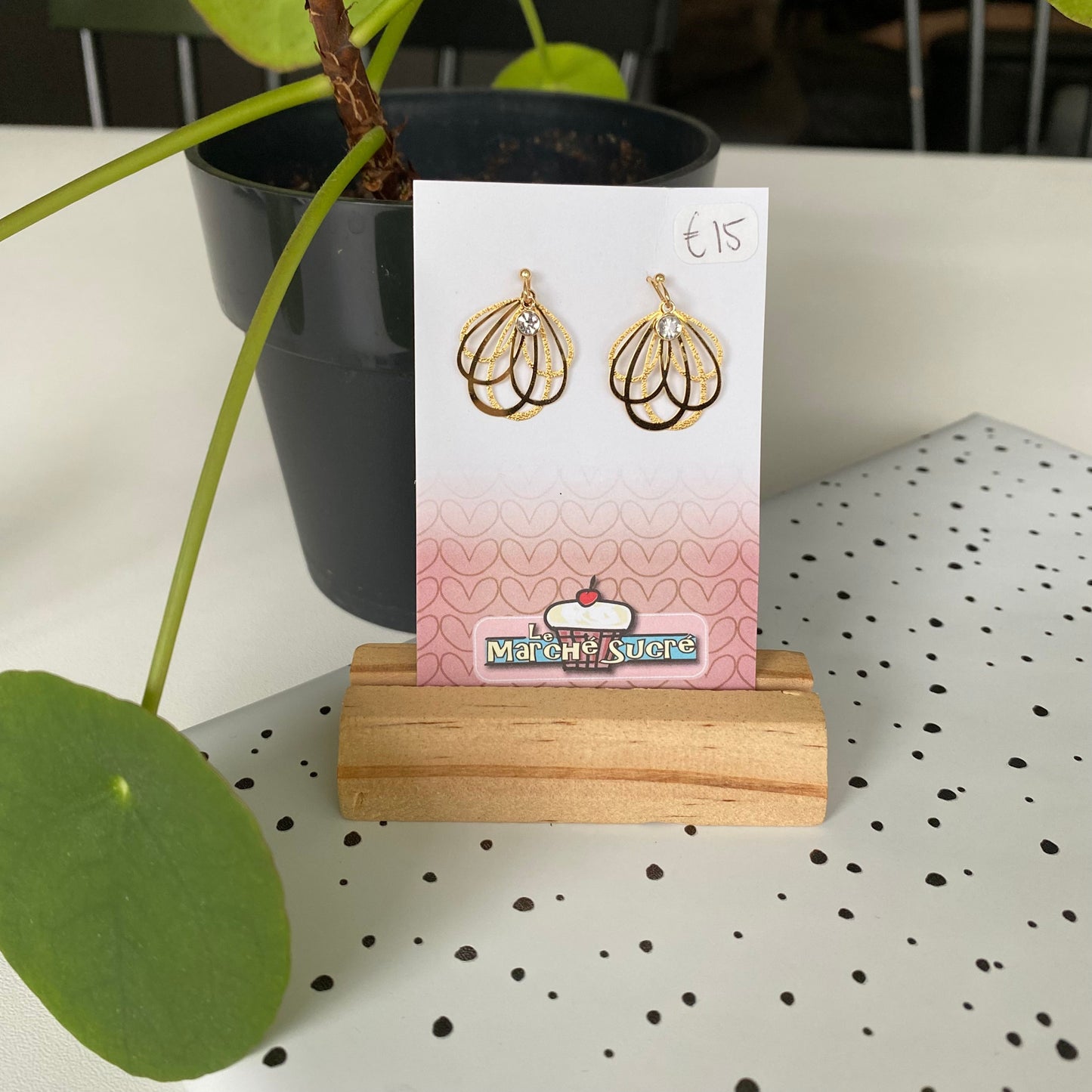 Le marché sucré: oorbellen - goud