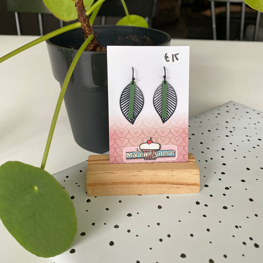 Le marché sucré: oorbellen - zwart en groen
