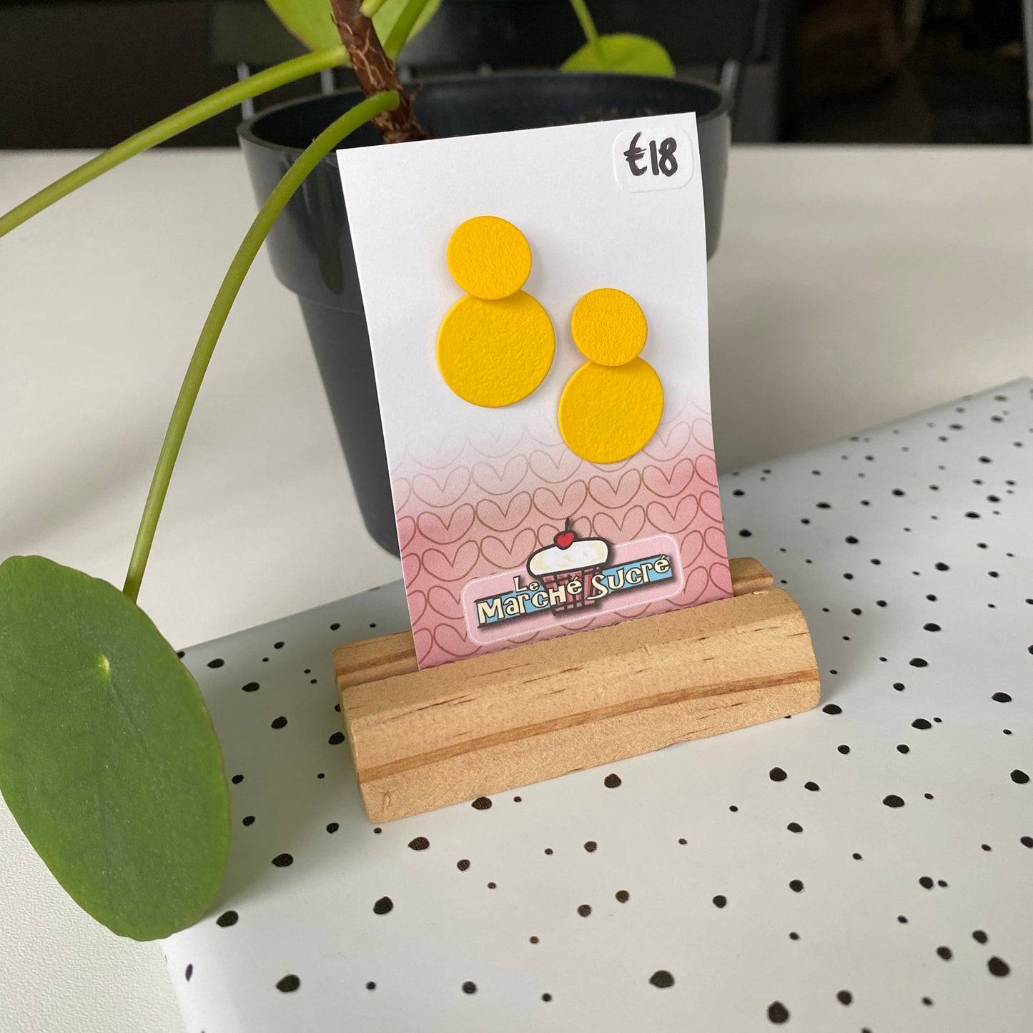 Le marché sucré:  oorbellen - geel