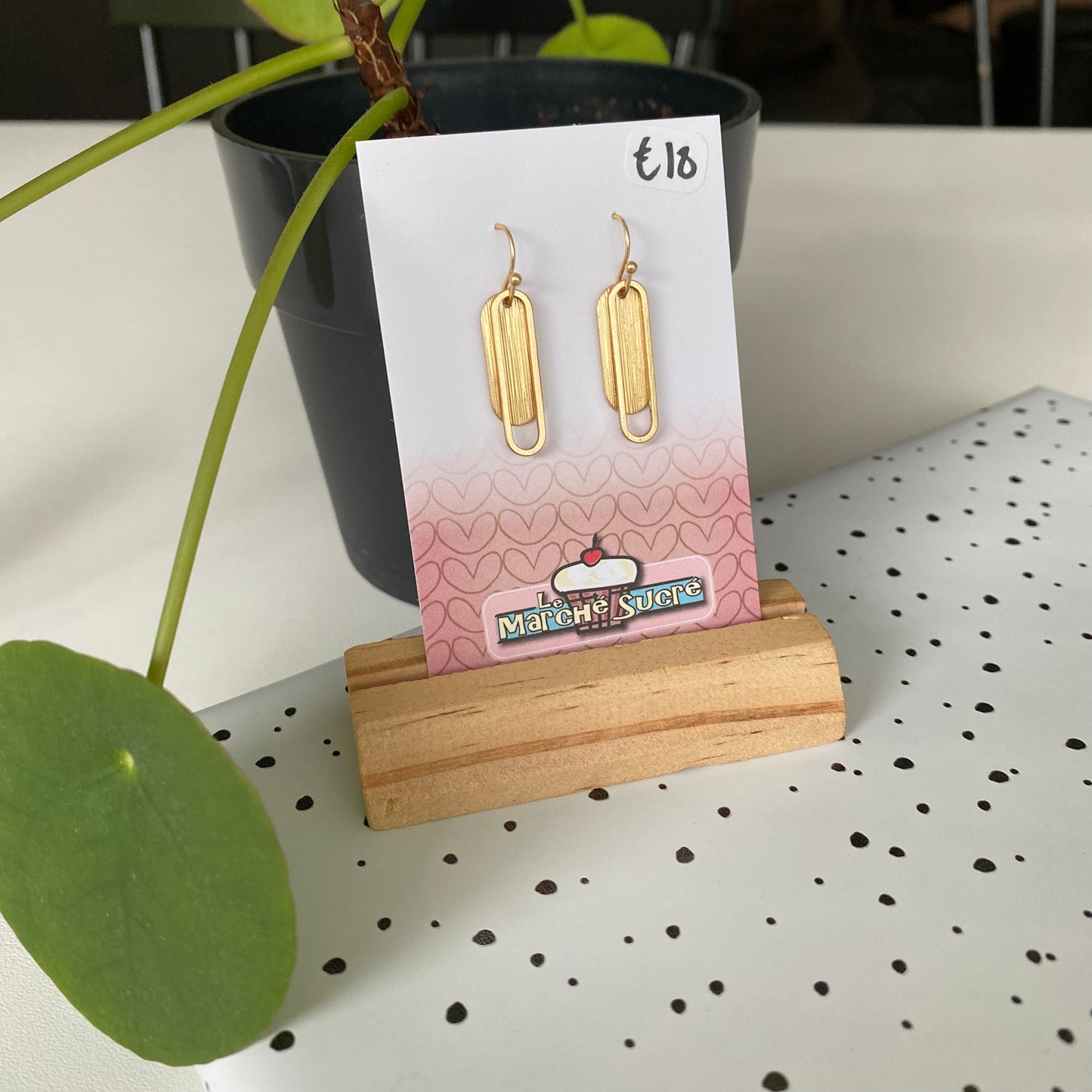 Le marché sucré:  oorbellen - goud