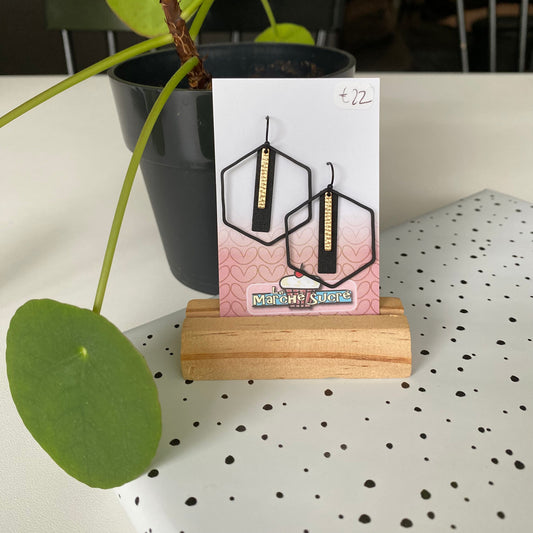 Le marché sucré: oorbellen  - goud en zwart