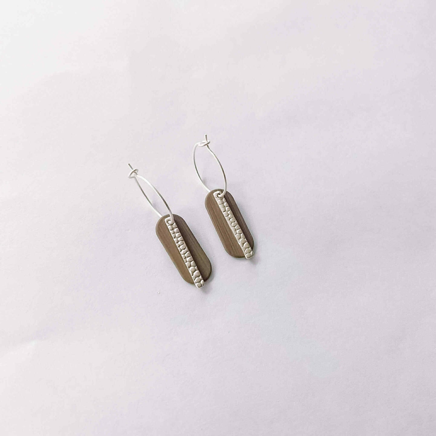 Le marché sucré: oorbellen zilver en bruin