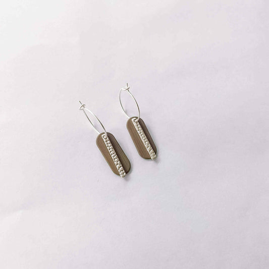 Le marché sucré: oorbellen zilver en bruin