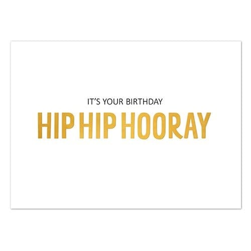 Liefz: Kaart a6 | Hip hip hooray | Goudfolie