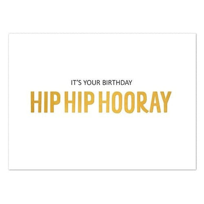 Liefz: Kaart a6 | Hip hip hooray | Goudfolie