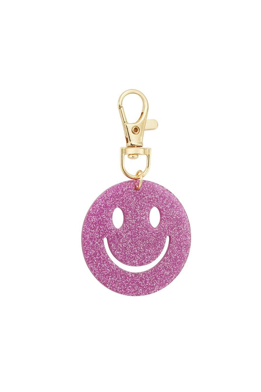 Yehwang: sleutelhanger smiley - fuchsia