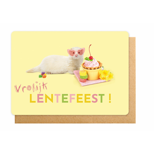 Enfant terrible: wenskaart - Vrolijk lentefeest