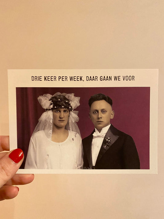 Kartoenfabriek kaart a6 Drie keer per week, daar gaan we voor