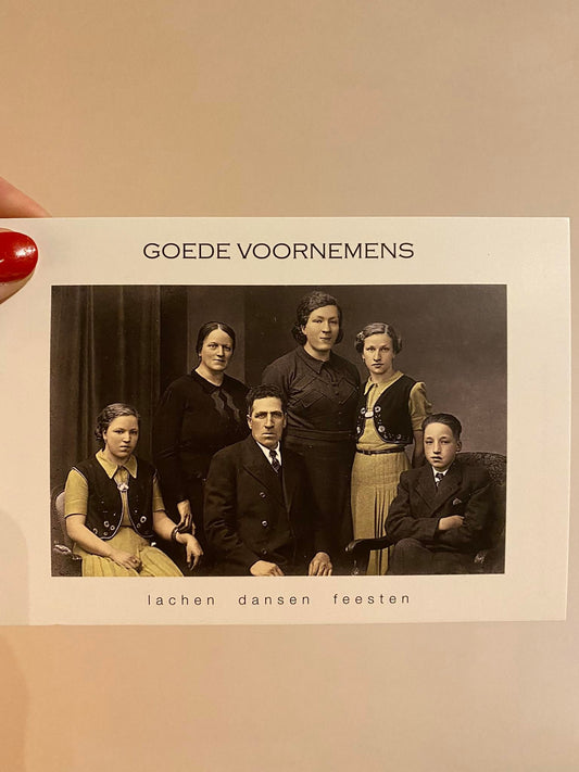Kartoenfabriek kaart a6 Goede voornemens: lachen dansen feesten