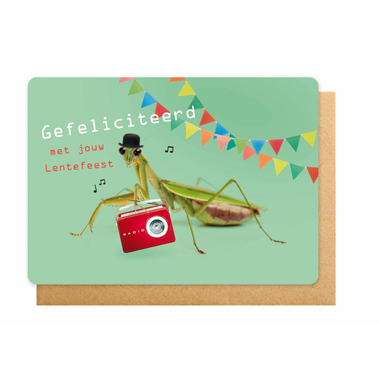 Enfant terrible: wenskaart - Gefeliciteerd met jouw lentefeest