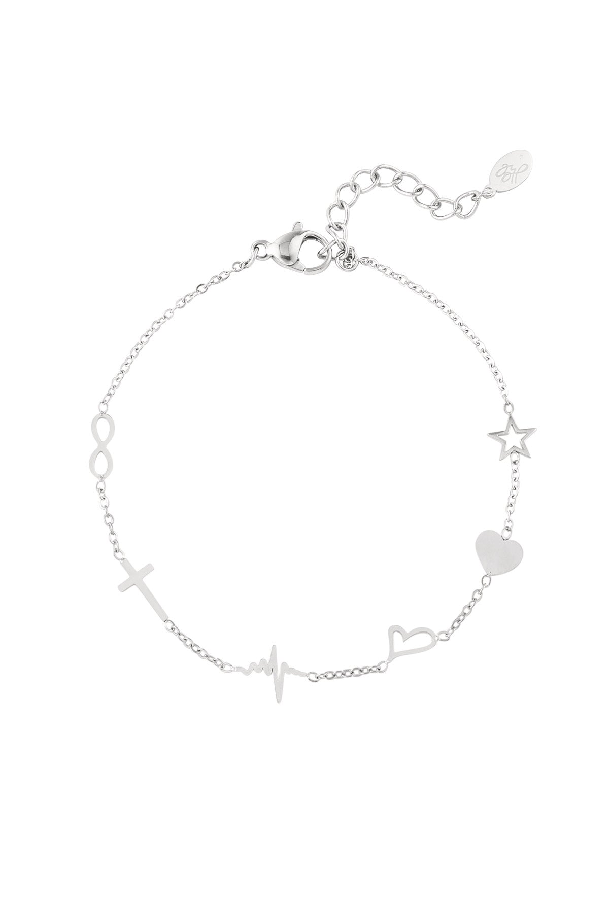Yehwang: Armband bedels - Zilver Stainless Steel