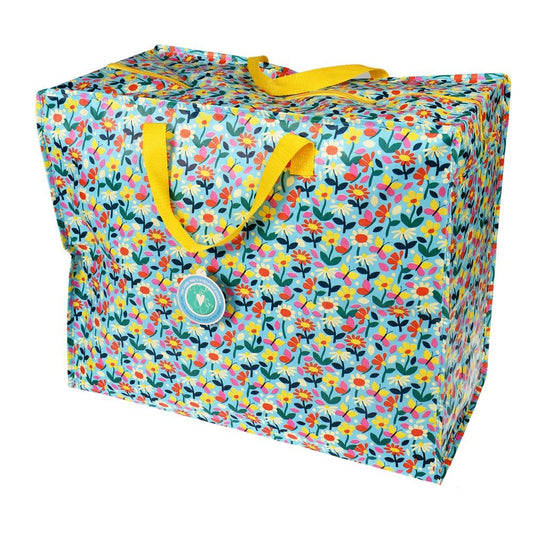 Rex London: XL zak bloemen turquoise