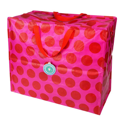 Rex London: XL zak - roze met rode bollen