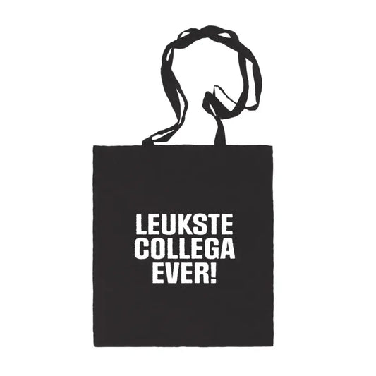 Winkeltje van Anne Katoenen tas | Leukste collega | Zwart