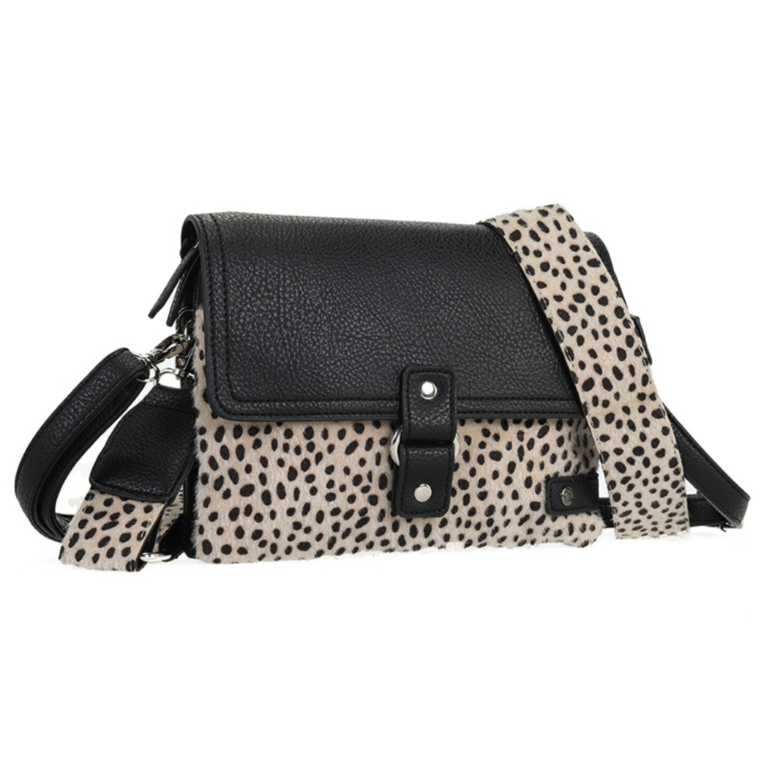 I'm dutch: Handtas - schoudertasje Bremen - Black dot