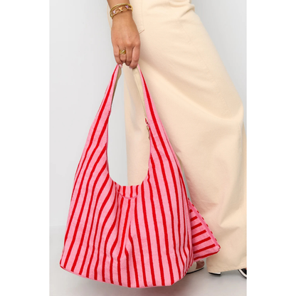Yehwang: Shopper - badstof - roze/rood