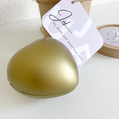 Liefde op papier: Gouden hart kado| Juf