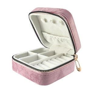 BK: Fluwelen juwelendoosje - roze