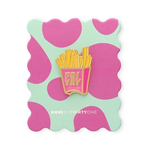 BK: Pin - "Fri yay" op kaartje