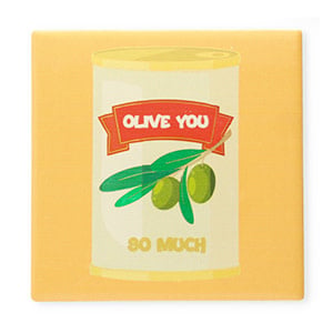 BK: Tegeltje met tekst "Olive you so much"