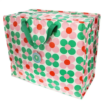 Rex London: XL zak - bloemen groen, rood en roze