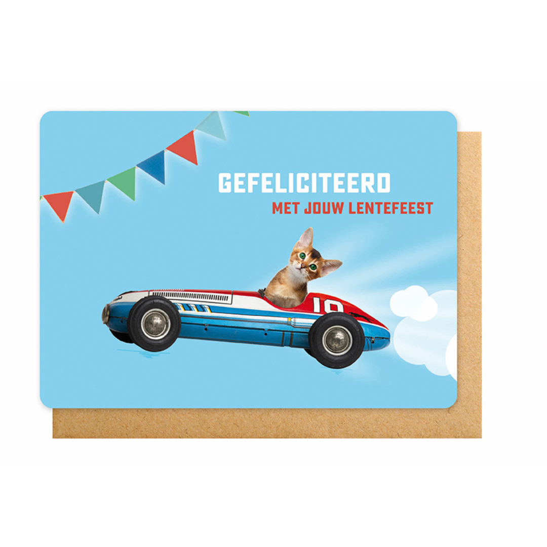 Enfant terrible: wenskaart - Gefeliciteerd met jouw lentefeest