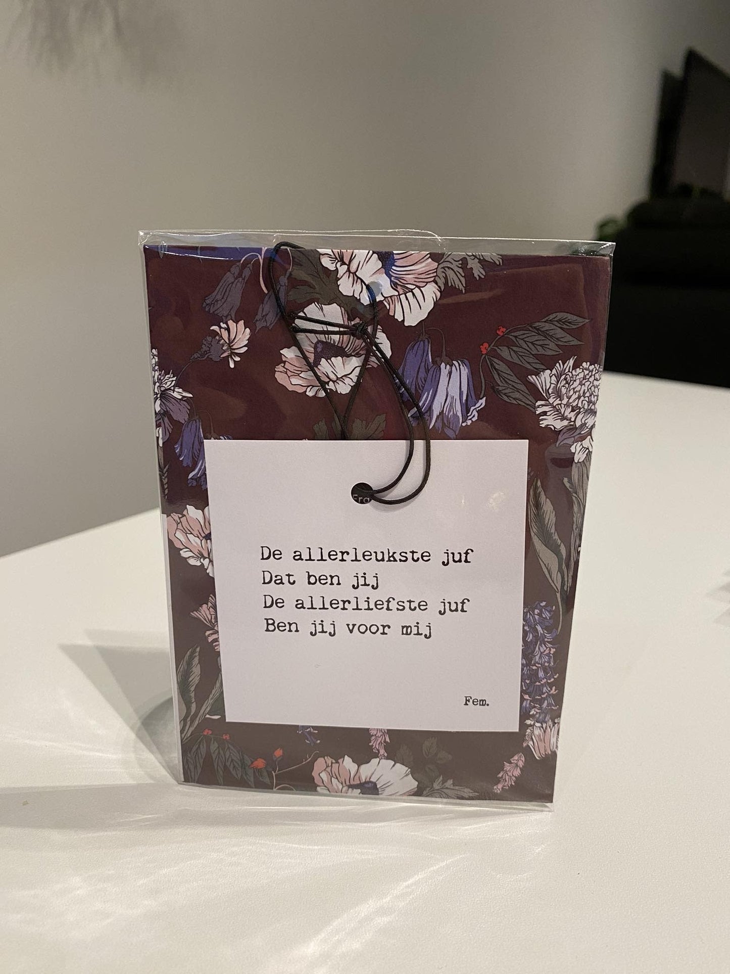 Papierpleziertjes: geurzakje - de allerleukste juf