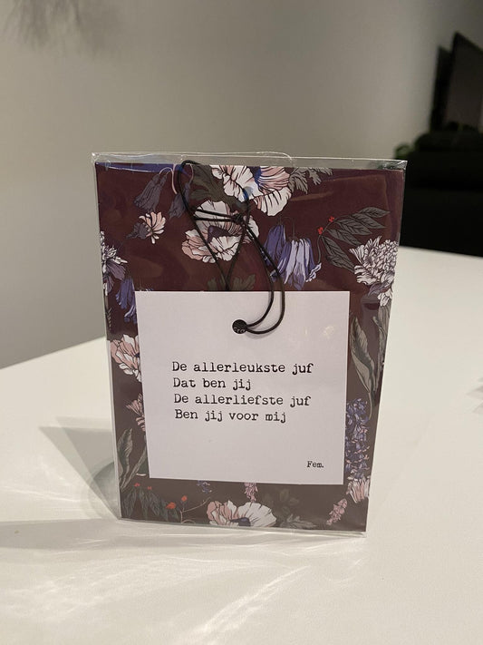 Papierpleziertjes: geurzakje - de allerleukste juf